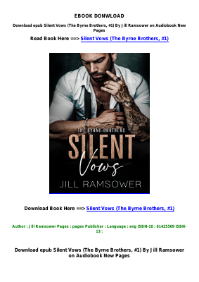 Download epub Silent Vows The Byrne Brothers  1 .pdf